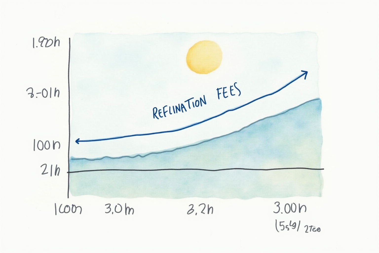 Refinance break-even calculation showing months to recoup origination fees
