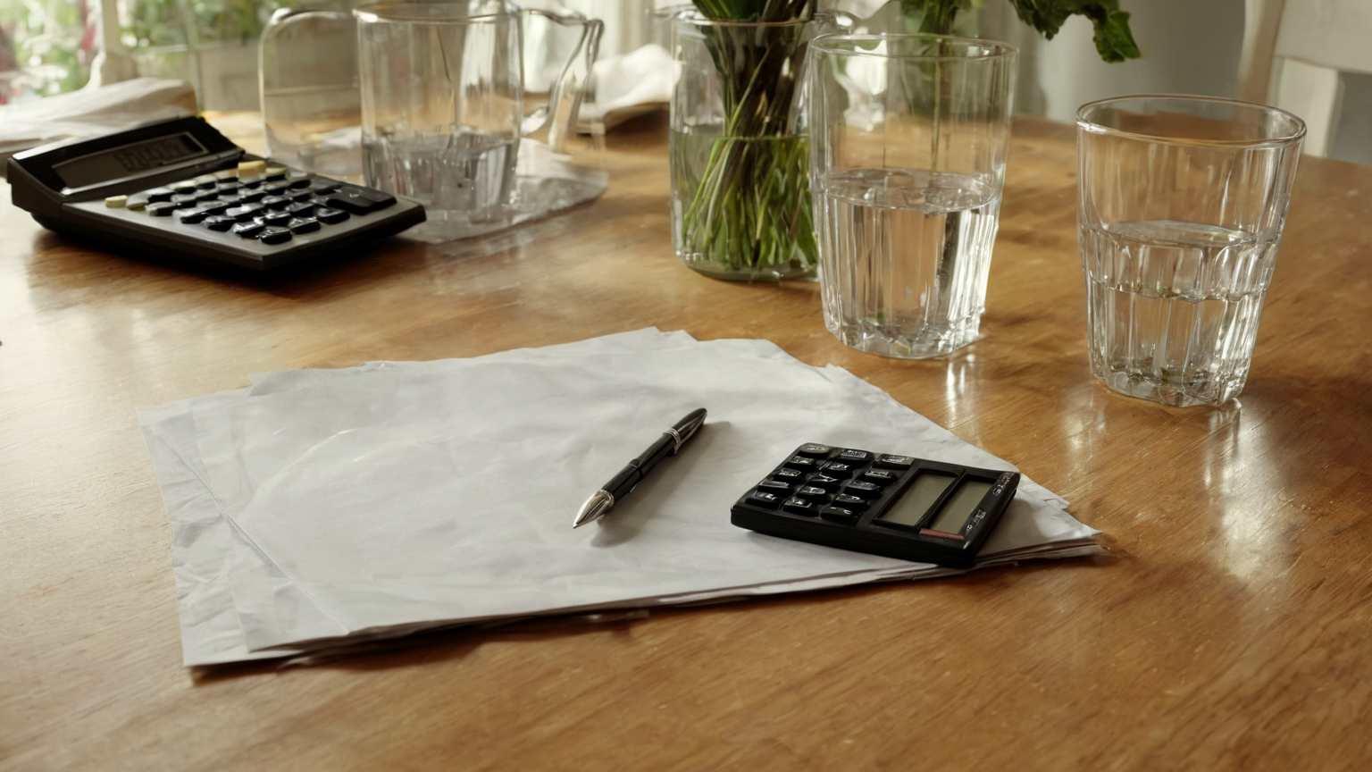 Weekly cash runway review with family calendar hidden